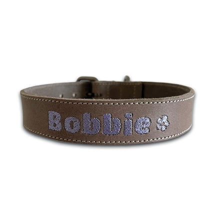 Halsband hond - geborduurd